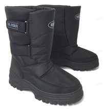  Men&#39;s Snow Boots Winter Ski Water Repellent Nylon Warm Lined Black, Siz... - €18,02 EUR+