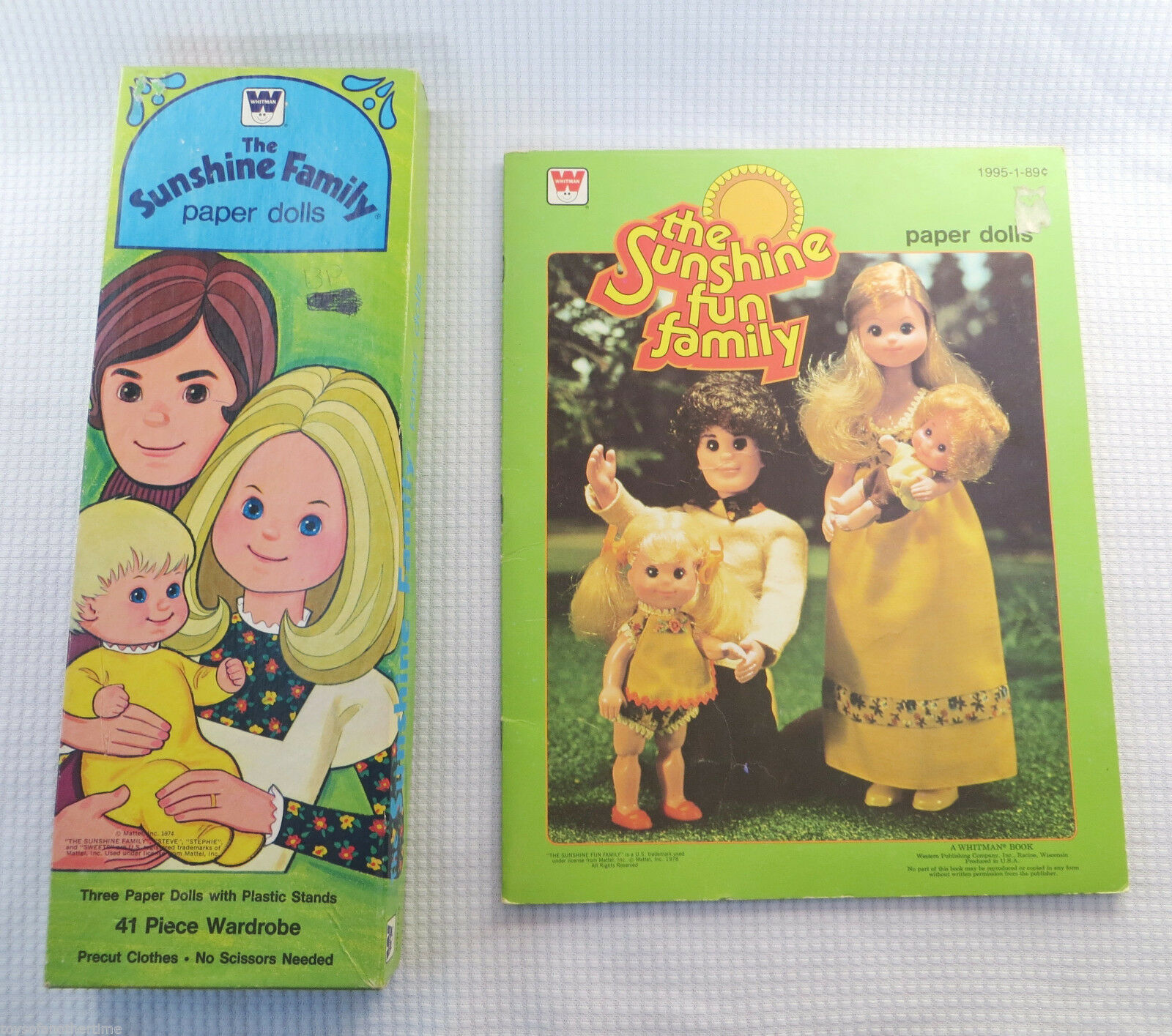 Vintage Mattel Sunshine Family Paper Dolls Lot 1974 1978 Whitman Publishing TLC - $15.00