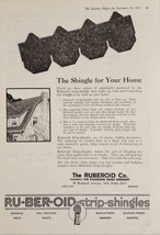 1921 Print Ad Ruberoid Strip-Shingles for House Roofs New York City,NY - $20.68