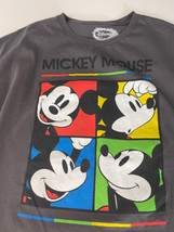 Vintage Disney Mickey Mouse T Shirt Gray 100% Cotton Short Sleeve XL - £7.82 GBP