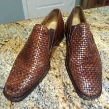 Mercanti Fiorentini Brown Woven Mens Slip On Shoes Size 11 US 5892 Made ... - £43.28 GBP