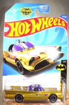 2022 Hot Wheels #131 Batman 4/5 Tv Series Batmobile Gold Gray-Interior w/RS Sp - £7.07 GBP