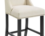 Beige Modway Baron Fabric Upholstered Counter-Height Bar Stool. - £125.68 GBP