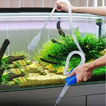 Aquarium Cleaner Siphon Pump Fish Tank Gravel Sand Cleaner with Long Nozzle - £6.66 GBP