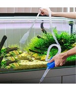 Aquarium Cleaner Siphon Pump Fish Tank Gravel Sand Cleaner with Long Nozzle - £6.56 GBP