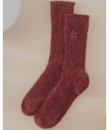 Warm &amp; Fuzzy Mid Tube Socks Comfortable Heart Pattern Crew Length Socks ... - $6.82 CAD