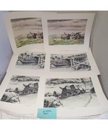 Lot of Assorted Vintage World War II Art Prints LOT-1 - £154.56 GBP