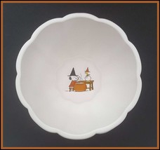 NEW RARE Williams Sonoma PEANUTS Snoopy Halloween Candy Bowl 9&quot; Stoneware - £71.92 GBP
