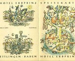 Hotel Erbprinz Menu Speisekarte Ettlingen Germany 1953 Michelin Star - £70.89 GBP
