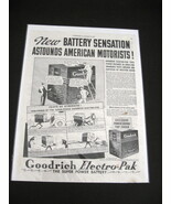 Vintage Goodrich Electro-Pak Battery Black &amp; White Advertisement - 1935 ... - $242.34 MXN