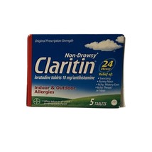Claritin 24 Hour Non-Drowsy Allergy Relief 10mg 5 Tablets Each Exp 12/25 - $162.55 MXN