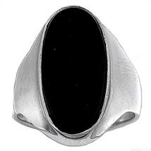 Onyx Ring Sterling Silver Oval Simulated Onyx Ring - £50.35 GBP+