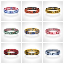 Reversible NHL Teams Bracelet Elastic Stretch Bracelet NHL Wristband - £9.59 GBP