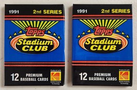 1991 Topps Stadium Club Series 2 Baseball Cards Lot of 2 (Two) Unopened Packs - £10.60 GBP