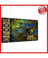 Effortless 150-Inch Projector Screen – Washable, Anti-Crease for Home Th... - $1,284.70 MXN