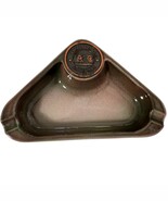 Ewald Bros Vintage Ceramic Brown Ashtray Copper Logo The Hyde Park No. 1... - $52.81 CAD