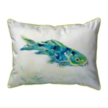 Betsy Drake Blue Koi Small Indoor Outdoor Pillow 11x14 - £38.78 GBP