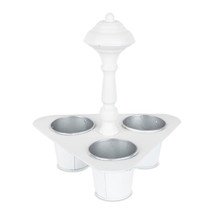 Metal Triple Pot Holder with Tin Planters 11&quot;H - $968.47 MXN