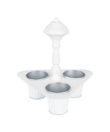 Metal Triple Pot Holder with Tin Planters 11&quot;H - $968.47 MXN