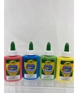 (4) Crayola Washable Art Color Glue Red Yellow Blue Green Clothing Decor... - $12.35