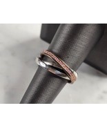 Womens Vintage Estate Sterling Silver Rose Gold Tone Trinity Ring 4.9g E... - €30,10 EUR