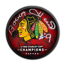 Bobby Hull Signed Puck 6 Stanley Cup Champs Chicago - $50.00
