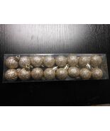 Mini Shatterproof Glitter Bronze 1&quot; Ball Ornaments 16/Pk - $11.80 CAD