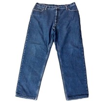 Vintage Lands End Jeans 42 Regular Mens Used Square Rigger Lined Winter - £15.55 GBP