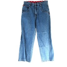 Vtg OTB Men&#39;s Wide-Leg Blue Baggy Jeans 36 x 34 Sk8 Huge Pockets Skater Gear - £51.94 GBP