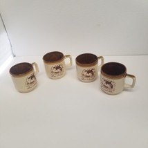 Vintage Sea World Ceramic Coffee Mug Set of 4, Jumping Orca Logo - $49.45