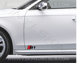 Audi S1 Logo Premium Cast Door Decals Kit Stickers S-line Quattro FSI TD... - $14.00