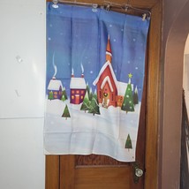 Snowy Steeple 28 x 40 Winter Snow Scene Church House Flag - £8.20 GBP