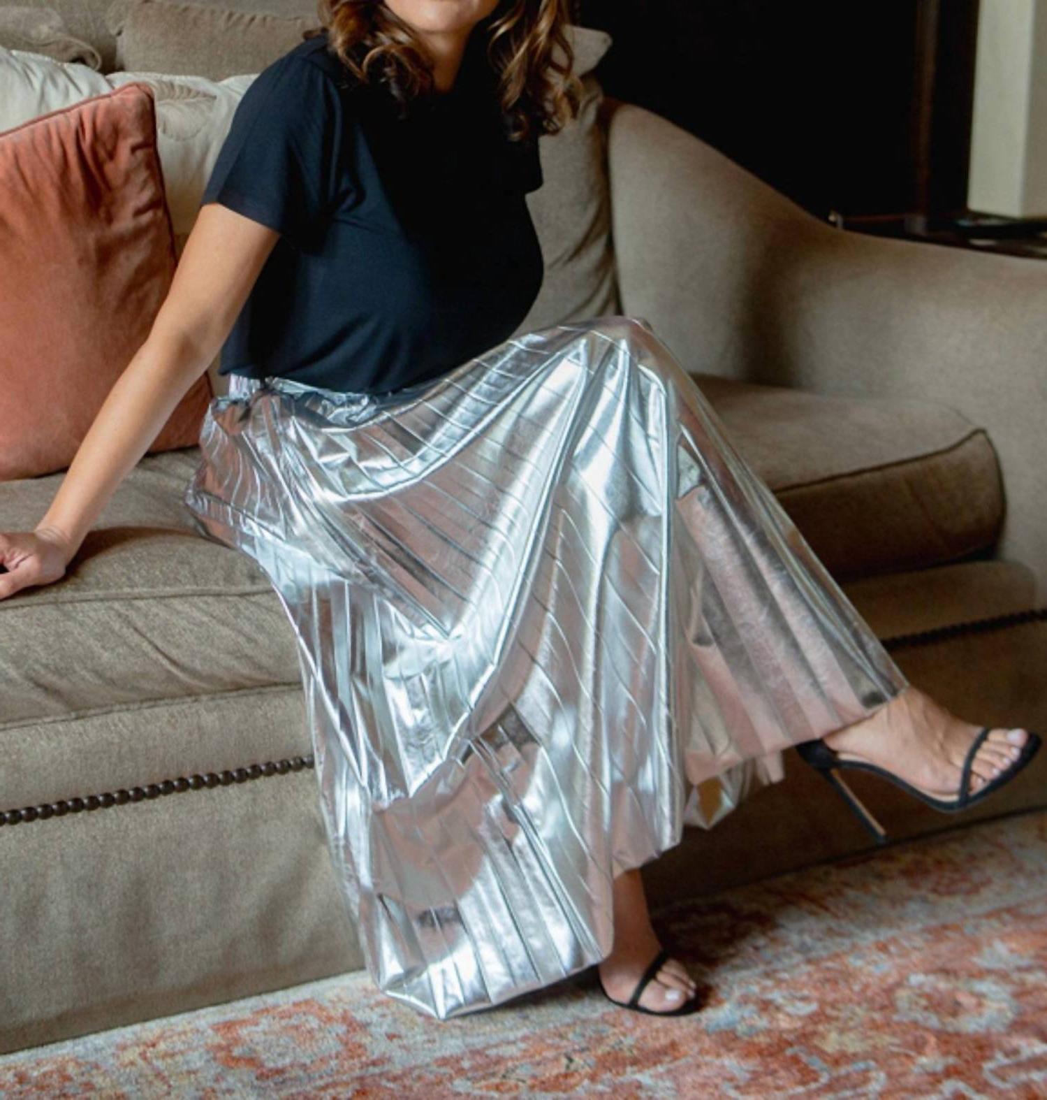 &amp;merci Pleated Maxi Skirt Size M - $891.36 MXN
