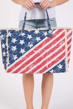 Patriotic American Flag Fringe Bag - Stylish &amp; Spacious Shoulder Tote - $19.95