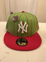 New York Yankees Big League Chew New Era 59FIFTY Fitted Hat Watermelon 7 5/8 - £27.69 GBP