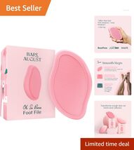 In-Shower Glass Foot File &amp; Callus Remover - -Round Foot Care Solution - $37.57