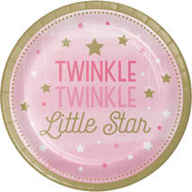 One Little Star Girl - 9&quot; Twinkle Twinkle Little Star Dinner Plates (8ct) - $2.99