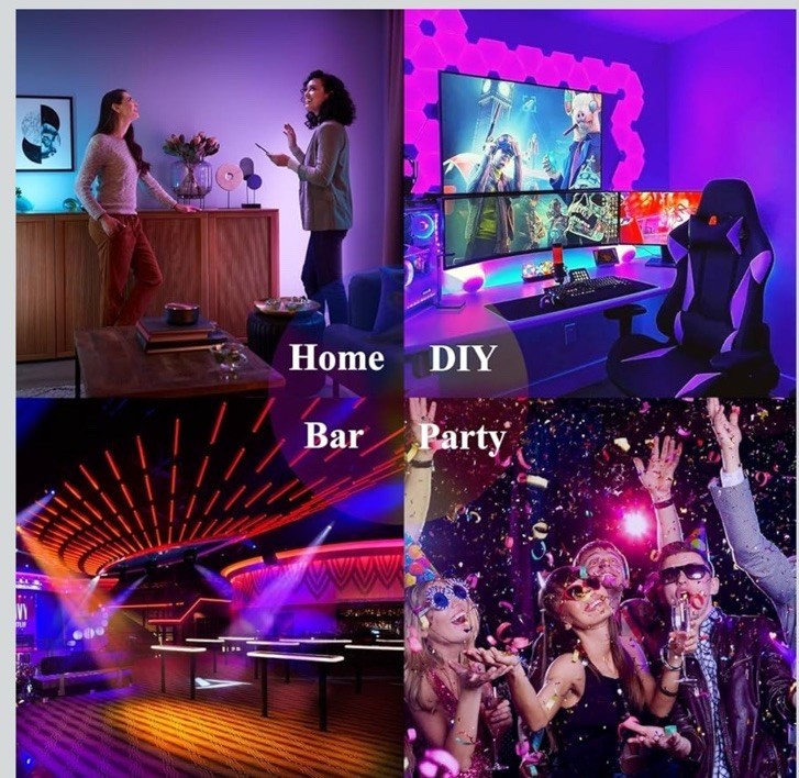 hyrion 50 ft LED Strip Lights SMD 5050 Led Lights Strip with 44 Keys Remote, ... Item image 5