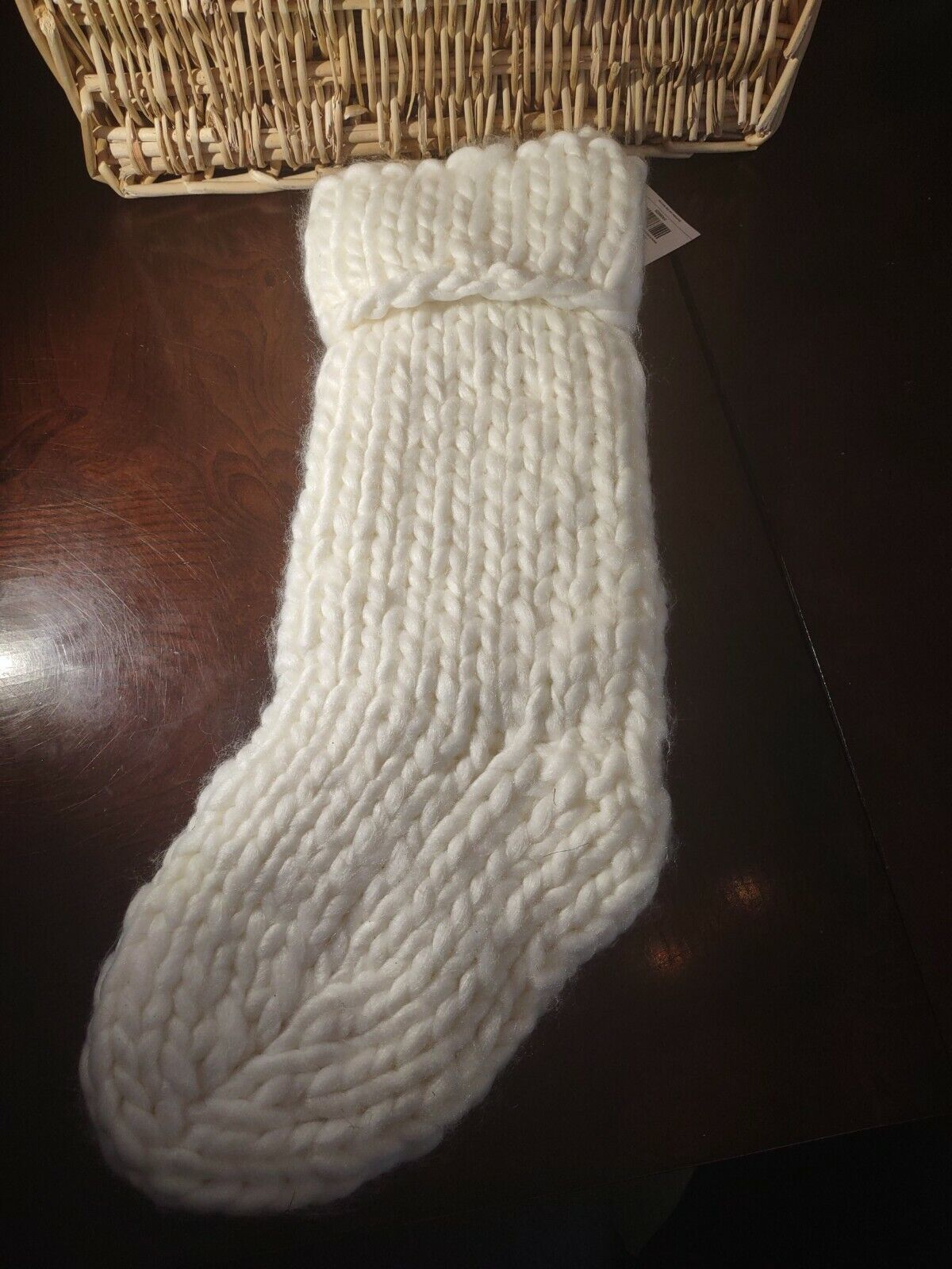 White Christmas Stocking - $19.26