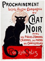 3505 Vintage Poster.BLACk CAT.Chat Noir French cabaret.French Deco Art.Home Wall - £12.94 GBP+