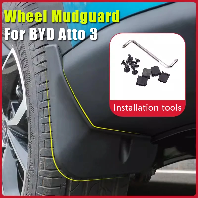 4PCS Car Wheel Mudguard for BYD Atto 3 Yuan Plus 22-23 Protective Auto paint - £26.14 GBP