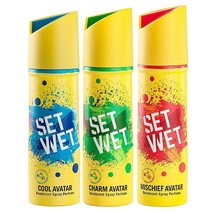 Set Wet Déodorant Spray Parfum, 150ml ( Cool, Breloque Et Mischief Avatar) - £28.24 GBP