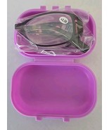 FOLDABLE ~ +3.50 ~ Collapsible ~ Reading Glasses ~ PURPLE ~ Floral Temples - €17,12 EUR