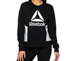 Reebok Womens Journey French Terry Cropped Crew Sweatshirt, Black Size X... - $27.71