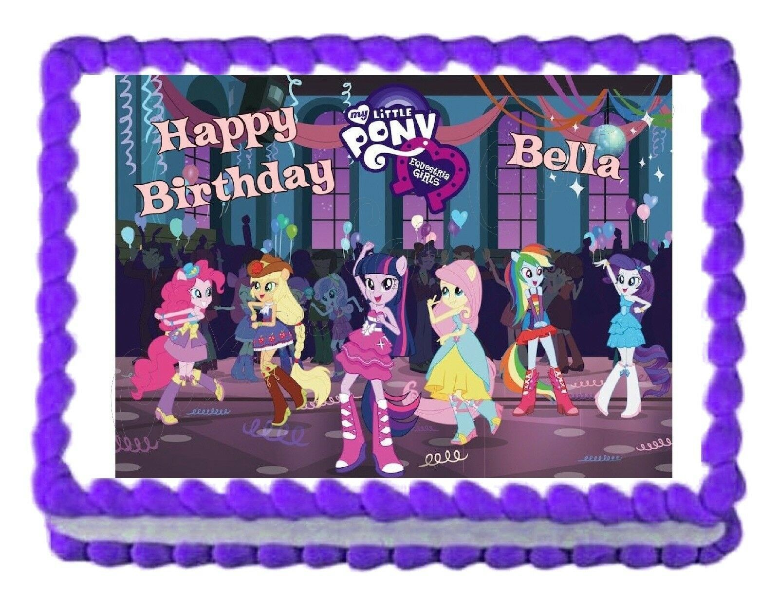 My Little Pony Equestria Girls Edible Cake Image Cake Topper - £7.81 GBP - £8.98 GBP