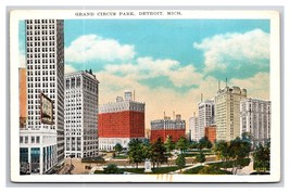 Grand Circus Park Detroit Michigan MI WB Postcard N27 - £2.33 GBP