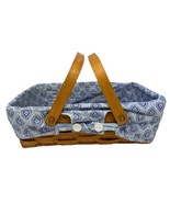 LONGABERGER Medium MARKET BASKET 14&quot;x9.5&quot;x4.25” SWINGING HANDLES 1994 w/... - $42.16 CAD