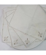 Vintage Fleur de Lis 11 Inch Square Napkin Set of 4 Kitchen &amp; Bar - $36.08 CAD