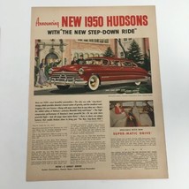 1950 Hudson Custom Commodore Series 4-Door Sedan Vintage Print Ad - £6.79 GBP
