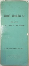 Vintage Lionel Trains O/O27OO Gauge Checklist Guide 1929-1968 Ladd Publi... - $6.00